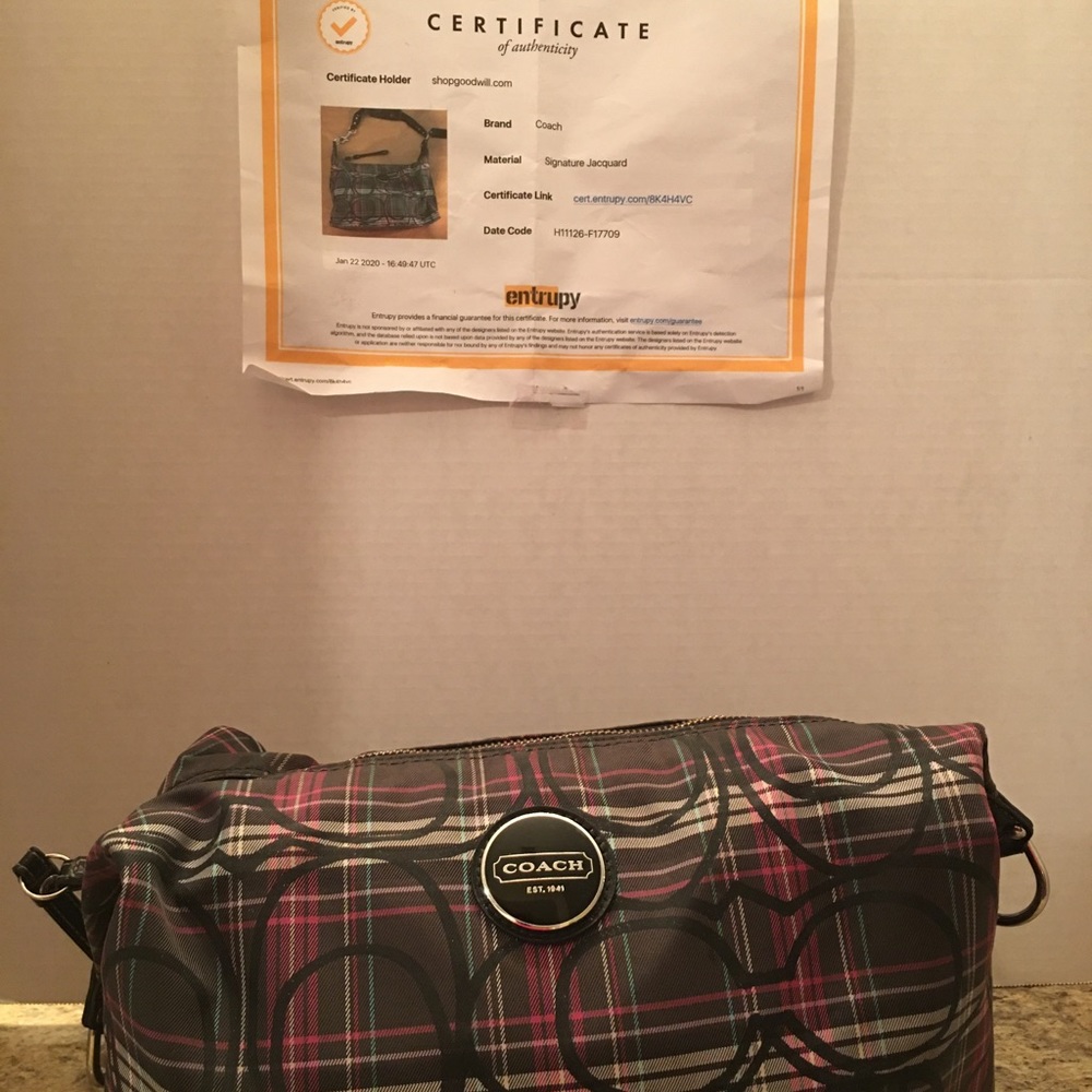 Coach handbag size medium